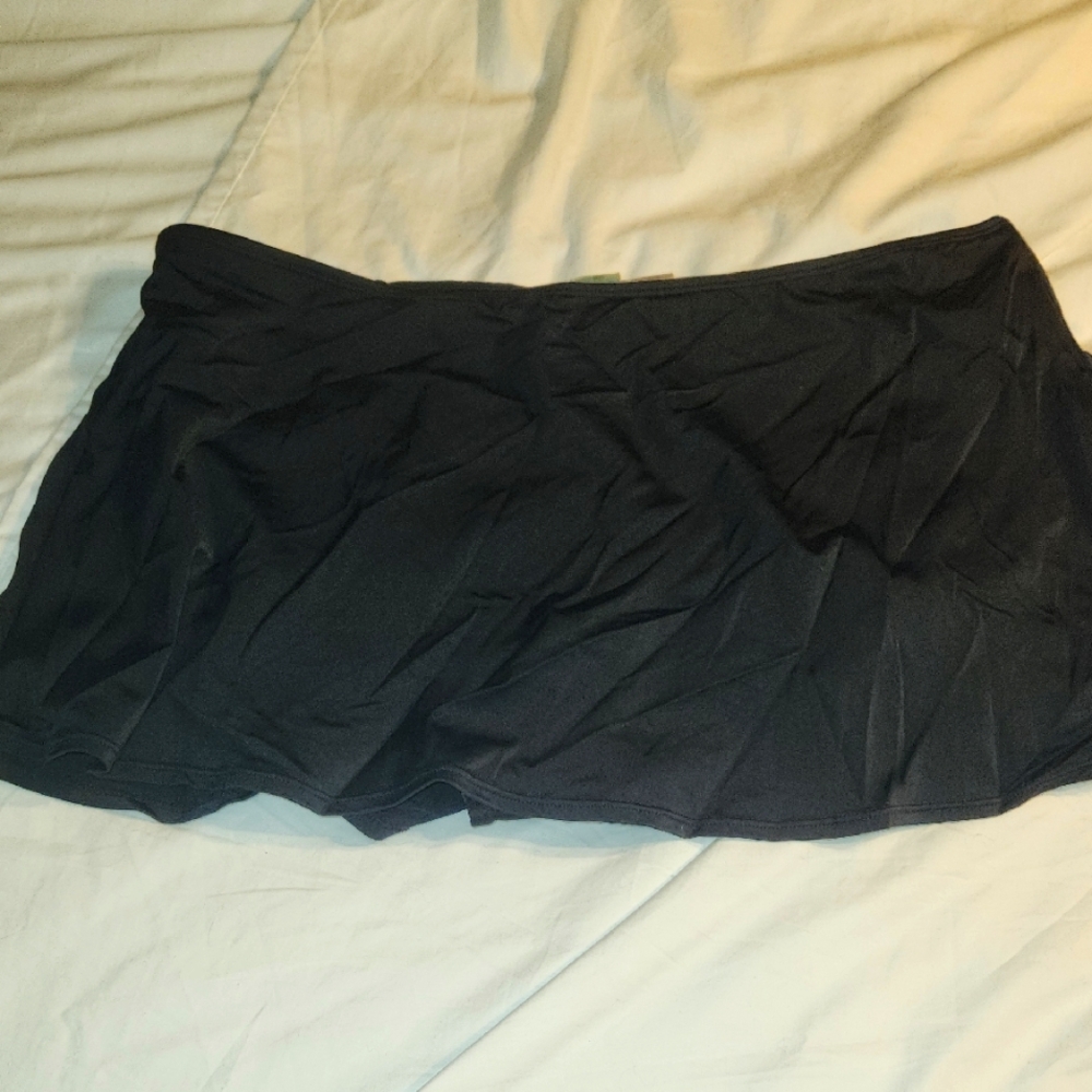 Black Swim Skirt With Panties attached Size 18